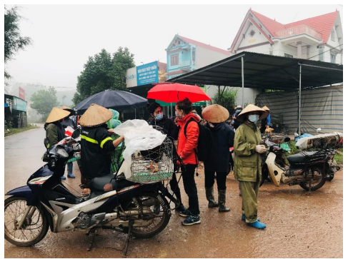 Picture showing a wet market in Vietnam