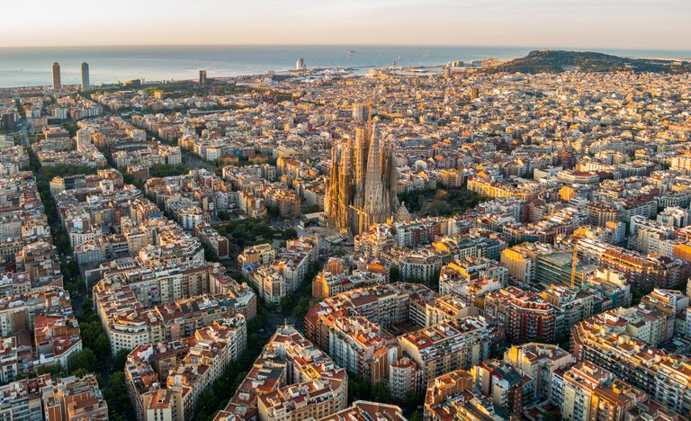 City skyline of Barcelona, Spain