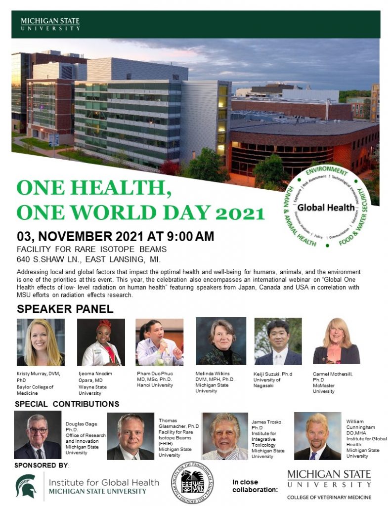 Flyer for One Health, One World 2021